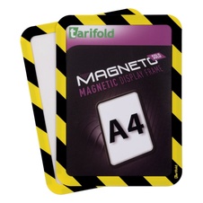 Bezpečnostný magnetický rámček Magneto Solo A4, žlto-čierny