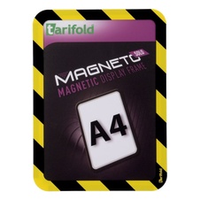 Bezpečnostný magnetický rámček Magneto Solo A4, žlto-čierny - 2 ks