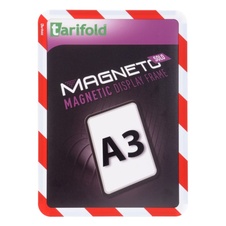 Bezpečnostný magnetický rámček Magneto Solo A3, červeno-biel