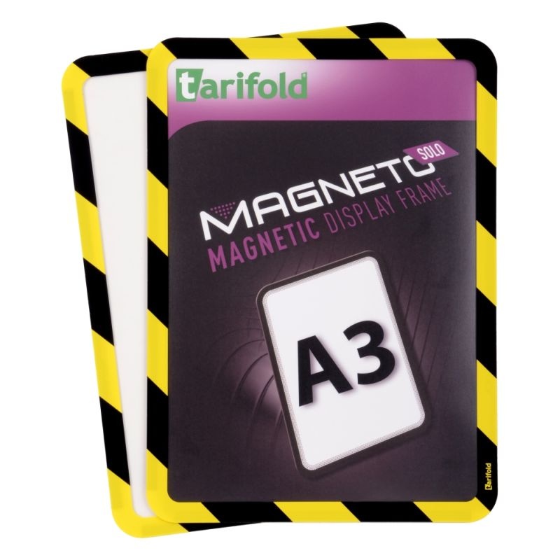 Bezpečnostný magnetický rámček Magneto Solo A3, žlto-čierny