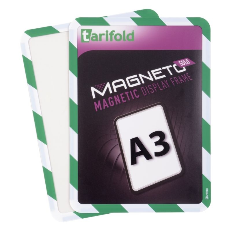 Bezpečnostný magnetický rámček Magneto Solo A3, zeleno-biely