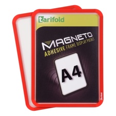 Samolepiaci rámček TARIFOLD Magneto A4, červený 2 ks