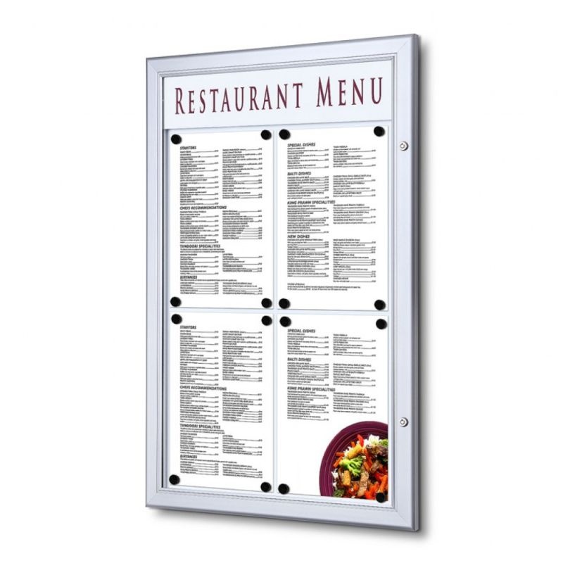 Vonkajšia MENU vitrína 4x A4