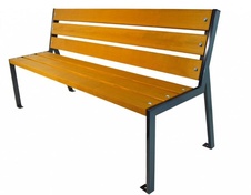 Parková lavička Lina 1500 mm, so smrekovými latami a kovovou konštrukciou