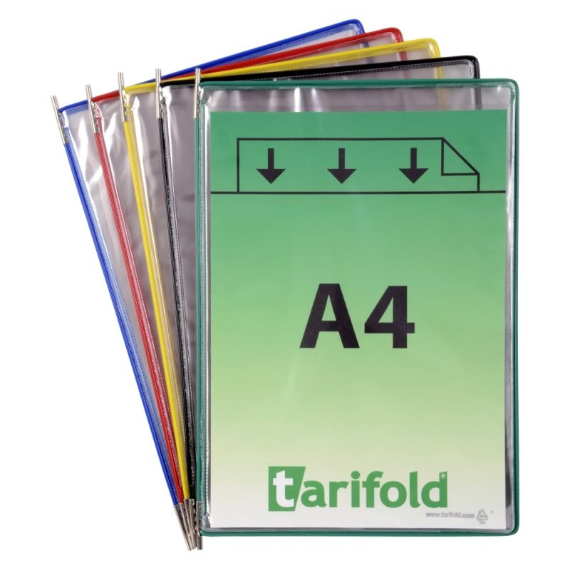 Foldfive, vrecká TARIFOLD na doplnkové dokumenty A4, mix far
