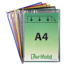 Foldfive, vrecká TARIFOLD na doplnkové dokumenty A4, mix farieb