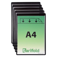 Ochranné vrecká TARIFOLD magnetické, A4 na výšku, čierne