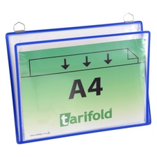 Veľkokapacitné vrecká TARIFOLD s 2 očkami, A4 na šírku, modr