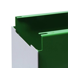 Kovový odpadkový kôš na triedený odpad 27 L, zelený