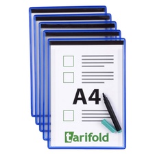 Kontrolné vrecká TARIFOLD, magnetické, A4 na výšku, modré