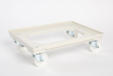 Plastový vozík pod prepravky, 2 otočné 100 mm polyamidové ko