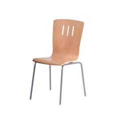 Jedálenská drevená stolička Dora, odtieň buk - hliník