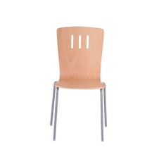 Jedálenská drevená stolička Dora, odtieň buk - hliník