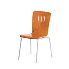 Jedálenská drevená stolička Dora, odtieň čerešňa - hliník