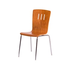Jedálenská drevená stolička Dora, odtieň čerešňa - chróm