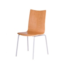 Jedálenská drevená stolička Rita, odtieň buk - hliník