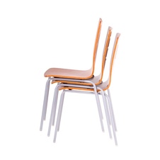 Jedálenská drevená stolička Rita, odtieň buk - hliník