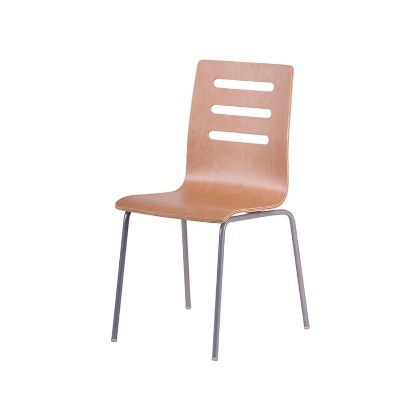Jedálenská drevená stolička Tina, odtieň buk - hliník