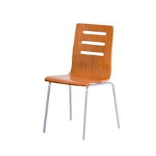 Jedálenská drevená stolička Tina, odtieň čerešňa - hliník