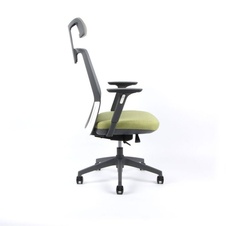 Kancelárska stolička Portia s podhlavníkom, šedo-zelená