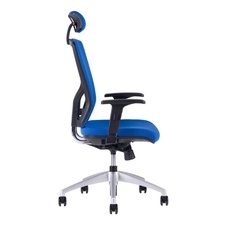 Kancelárska stolička Halia s podhlavníkom, modrá