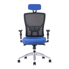 Kancelárska stolička Halia MESH s podhlavníkom, modrá