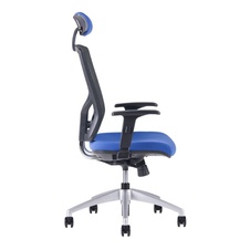 Kancelárska stolička Halia MESH s podhlavníkom, modrá
