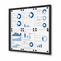 Vnútorná vitrína Economy 6 x A4, čierna