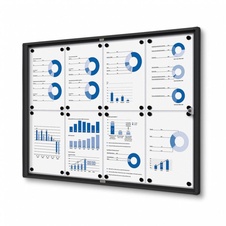Vnútorná vitrína Economy 8 x A4, čierna