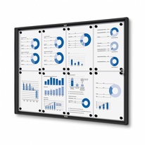 Vnútorná vitrína Economy 8 x A4, čierna