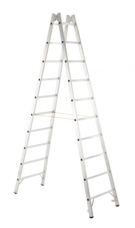 Pričlový stojací rebrík, štafle 2x4 pričlia