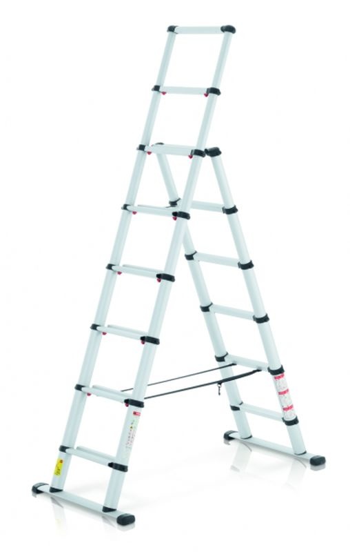 Teleskopický kombinovaný rebrík 6+2
