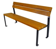 Parková lavička 1900 mm, kovová konštrukcia, antracit RAL 7016