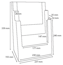 Stojanček pre formát letáku 3 x A4 - 1