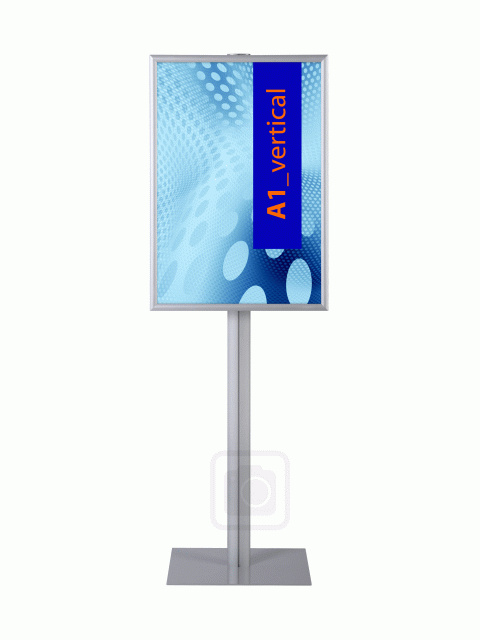 Stojan Info Pole 700x1000 jednostranný, ostrý roh, bez vrecka na lietaky