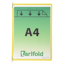 Závesné vrecká TARIFOLD s úchytmi A4, otvorené zhora, žlté