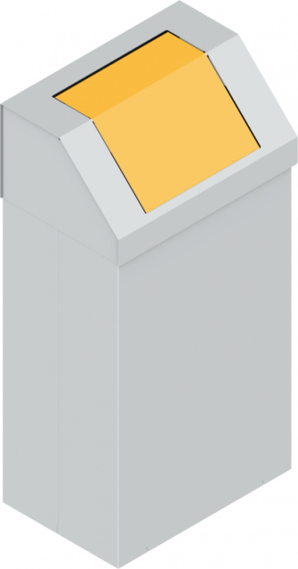 KOVOS kôš na triedený odpad 90 l, žltá kvapka