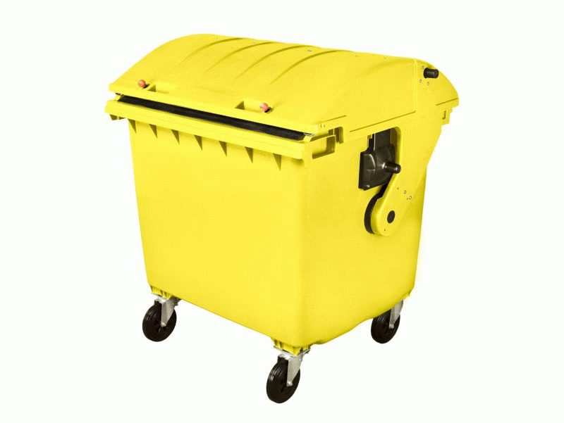 Plastový kontajner 1100 l, žltý