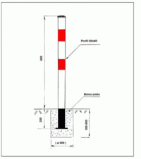 Parkovací stĺpik pevný, pozink - 1