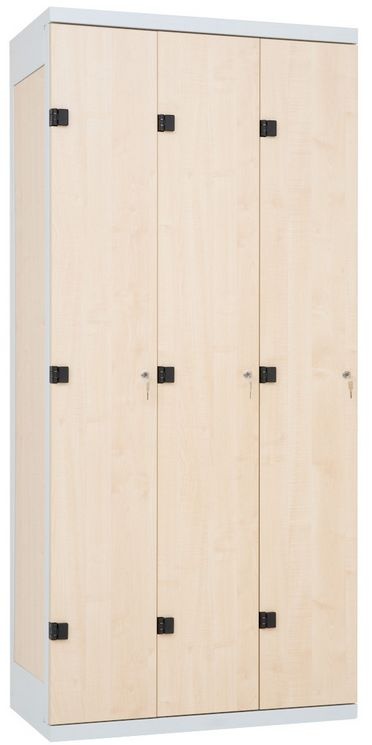 Šatníková skriňa 3-dverová kov-lamino borovica T1750-CVA
