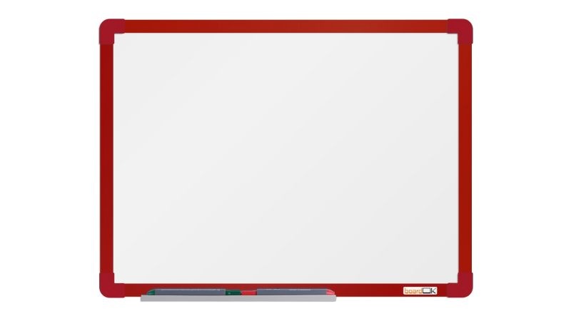 Magnetická tabuľa boardOK 60x45 keramika, červený rám