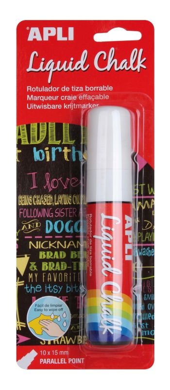 Kriedový popisovač Jumbo biely, zrezaný hrot