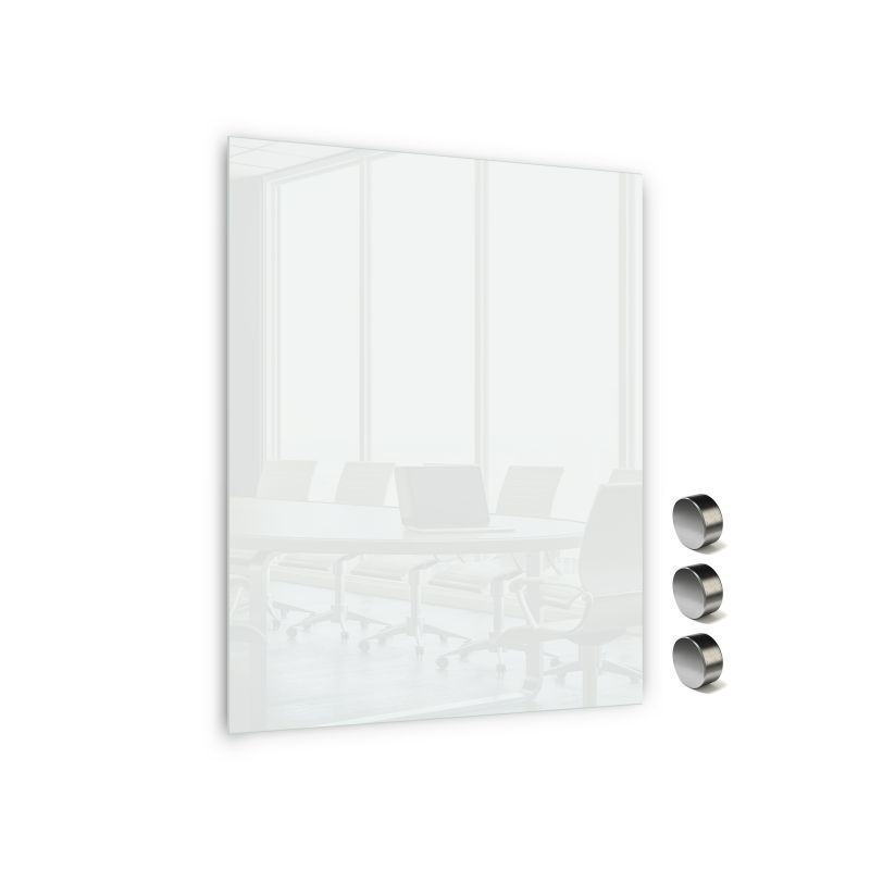 Sklenená magnetická tabuľa Memoboards, 60x40 cm, biela