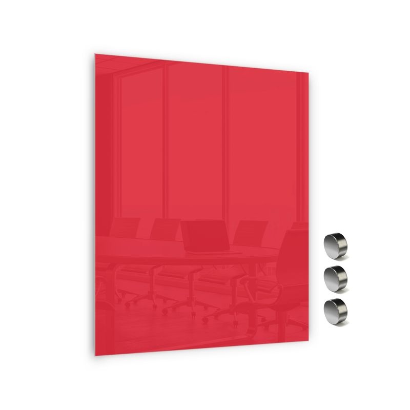 Sklenená magnetická tabuľa Memoboards, 150x100 cm, červená