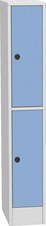 Šatníková skriňa s boxami SHS 31 AH, dvere HPL, modrá