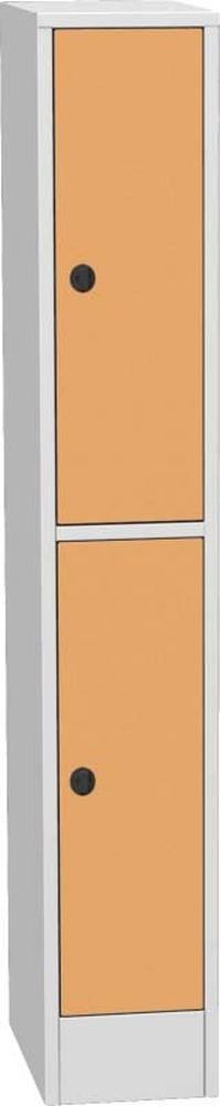 Šatníková skriňa s boxami SHS 31 AH, dvere HPL, oranžová