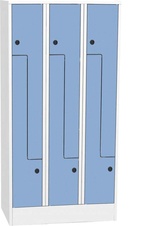Šatníková skriňa Z SZS 33 AH, dvere HPL, modrá
