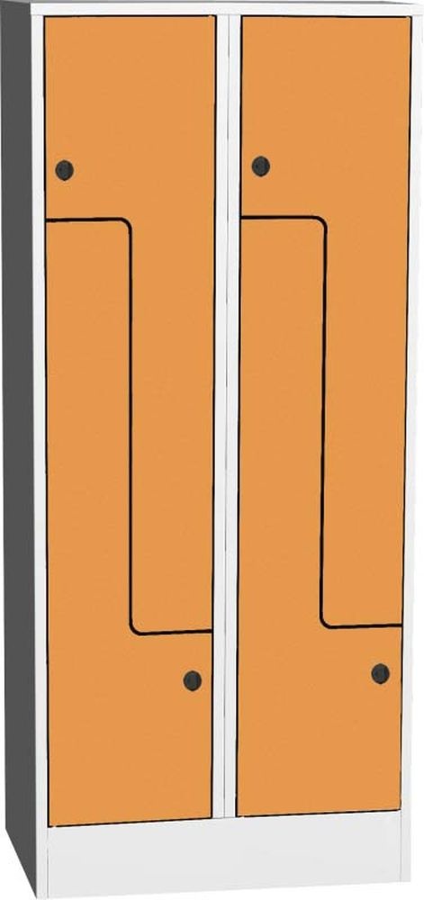 Šatníková skriňa Z SZS 42 AH, dvere HPL, oranžová