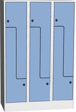 Šatníková skriňa Z SZS 43 AH, dvere HPL, modrá