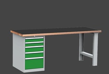 Dielenský stôl DPS 2323 s hladkou pogumovanou pracovnou dosk - 4